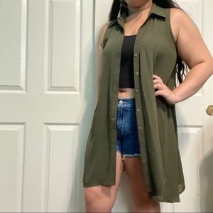 Bailey Blue Olive Green Cardigan/Dress